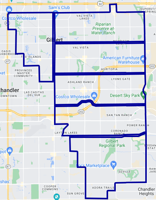 poop scoop service Gilbert Map