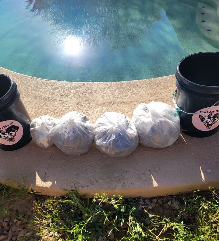 Poop scooping service pickup photo